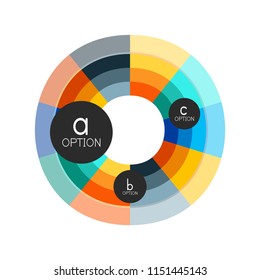 Abstract colorful geometric option infographics design template with sample abc options. Abstract background for business presentation or information banner. Vector illustration