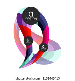 Abstract colorful geometric option infographics design template with sample abc options. Abstract background for business presentation or information banner. Vector illustration