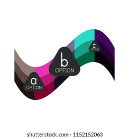 Abstract colorful geometric option infographics design template with sample abc options. Abstract background for business presentation or information banner. Vector illustration