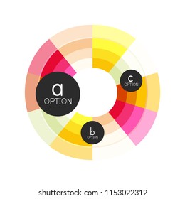Abstract colorful geometric option infographics design template with sample abc options. Abstract background for business presentation or information banner. Vector illustration