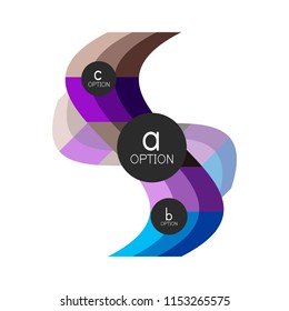 Abstract colorful geometric option infographics design template with sample abc options. Abstract background for business presentation or information banner. Vector illustration