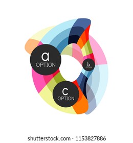 Abstract colorful geometric option infographics design template with sample abc options. Abstract background for business presentation or information banner. Vector illustration