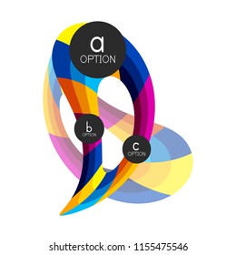 Abstract colorful geometric option infographics design template with sample abc options. Abstract background for business presentation or information banner. Vector illustration