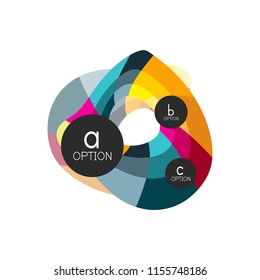 Abstract colorful geometric option infographics design template with sample abc options. Abstract background for business presentation or information banner. Vector illustration