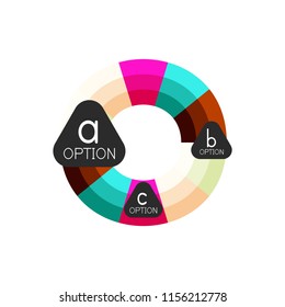 Abstract colorful geometric option infographics design template with sample abc options. Abstract background for business presentation or information banner. Vector illustration