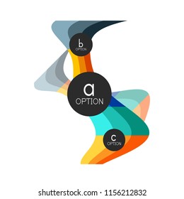 Abstract colorful geometric option infographics design template with sample abc options. Abstract background for business presentation or information banner. Vector illustration