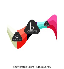 Abstract colorful geometric option infographics design template with sample abc options. Abstract background for business presentation or information banner. Vector illustration