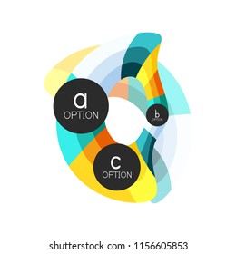 Abstract colorful geometric option infographics design template with sample abc options. Abstract background for business presentation or information banner. Vector illustration