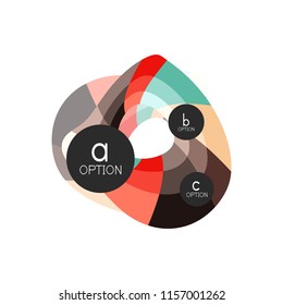 Abstract colorful geometric option infographics design template with sample abc options. Abstract background for business presentation or information banner. Vector illustration