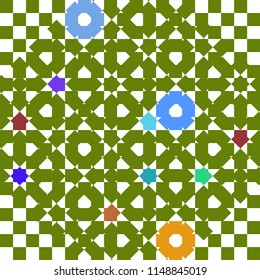 Abstract colorful geometric pattern for background. Decorative backdrop can be used for wallpaper, pattern fills, web page background, surface textures.