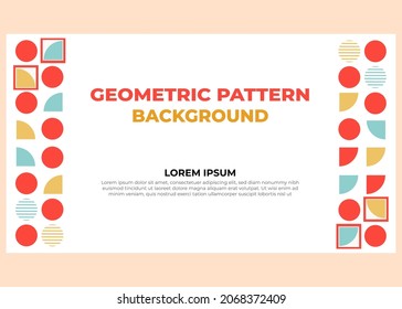 abstract colorful geometric pattern background design template