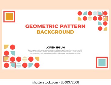 abstract colorful geometric pattern background design template