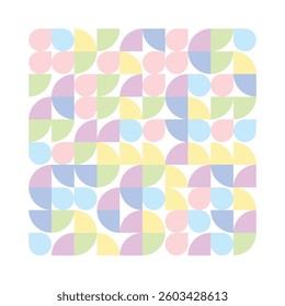 Abstract colorful geometric pattern background, trendy vector shapes art. Bauhaus pattern background. Minimal cover design. Abstract colorful backgrounds for cards, posters, covers, banners, or brand