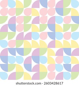Abstract colorful geometric pattern background, trendy vector shapes art. Bauhaus pattern background. Minimal cover design. Abstract colorful backgrounds for cards, posters, covers, banners, or brand