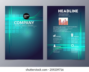 abstract colorful geometric pattern brochure design template vector mock up for use as company annual report, poster,flyer
 