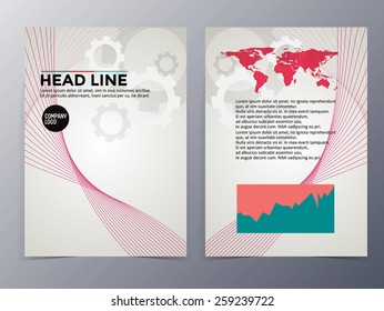 abstract colorful geometric pattern brochure design template vector mock up for use as company annual report, poster,flyer
 