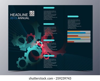 abstract colorful geometric pattern brochure design template vector mock up for use as company annual report, poster,flyer 

