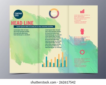 abstract colorful geometric pattern brochure design template vector mock up for use as company anual report, poster,flyer
