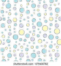 Abstract colorful geometric pattern with circles for baby wallpaper - vector illustration