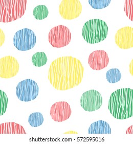 Abstract colorful geometric pattern with circles for baby wallpaper - vector illustration