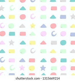 Abstract colorful geometric pattern of cute design for kid background. You can use for paper wrapping, ad, poster, print. vector eps10