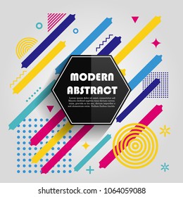 Abstract colorful geometric pattern design and background. Use for modern design, cover, poster, template, brochure