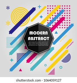 Abstract colorful geometric pattern design and background. Use for modern design, cover, poster, template, brochure