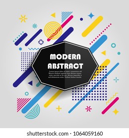 Abstract colorful geometric pattern design and background. Use for modern design, cover, poster, template, brochure