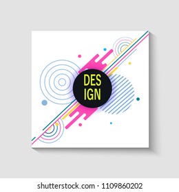 Abstract colorful geometric pattern design and background with color circles, shapes and lines. Use for modern design, cover, poster, template, decorated, brochure, flyer.