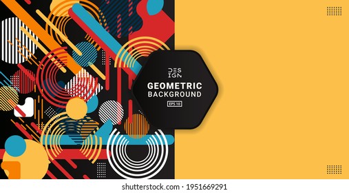 Abstract colorful geometric pattern design and background. Use for modern design, cover, poster, template, wallpaper, decorated, brochure, flyer.