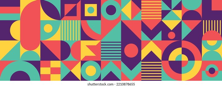 Abstract Colorful geometric pattern design . Vector illustration.