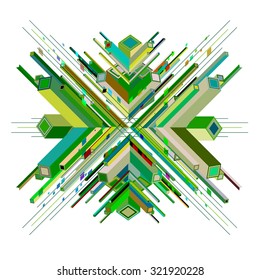 Abstract colorful geometric pattern in the form of rectangles. eps10