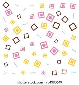 abstract colorful geometric pattern on white background, vector art design.