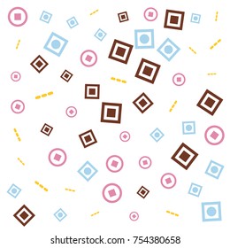 abstract colorful geometric pattern on white background, vector art design.