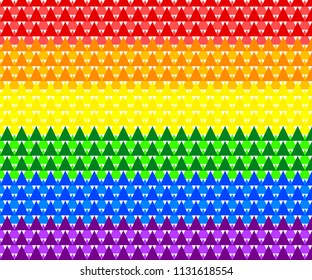 Abstract colorful geometric pattern, rainbow LGBT pride flag colors, symbol of lesbian, gay, bisexual, transgender, (LGBTQ). Vector illustration, EPS10, transparent background.
