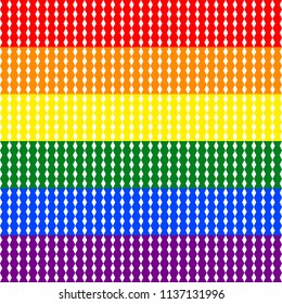 Abstract colorful geometric pattern, rainbow LGBT pride flag colors, the symbol of lesbian, gay, bisexual, transgender, and queer/questioning (LGBTQ). Vector illustration, EPS10, transparent backgroun