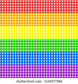 Abstract colorful geometric pattern, rainbow LGBT pride flag colors, the symbol of lesbian, gay, bisexual, transgender, and queer/questioning (LGBTQ). Vector illustration, EPS10, transparent backgroun
