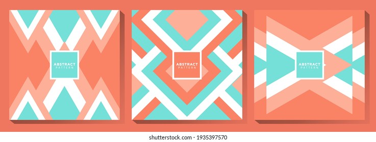 Abstract Colorful Geometric Pattern Set