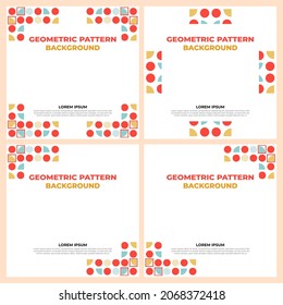 abstract colorful geometric pattern socia media post design template