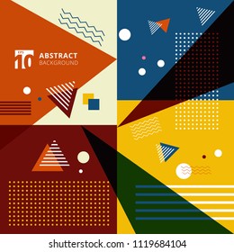 Abstract colorful geometric pattern style background. Vector illustration