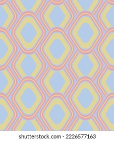 Abstract colorful geometric pattern. Vector colorful pastel abstract geometric shape overlapping seamless pattern background. Use for fabric, interior decoration elements, upholstery, wrapping.