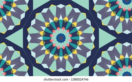Abstract colorful geometric patterns design, retro background.