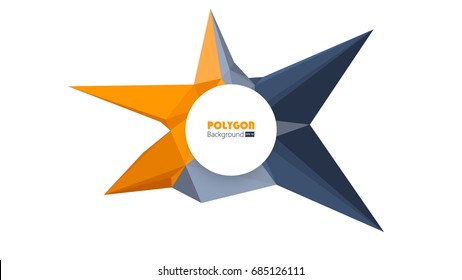 Abstract colorful geometric polygon background, can be used for wallpaper, template, poster, backdrop, book cover, brochure, leaflet, flyer, vector illustration
