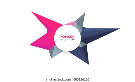 Abstract colorful geometric polygon background, can be used for wallpaper, template, poster, backdrop, book cover, brochure, leaflet, flyer, vector illustration