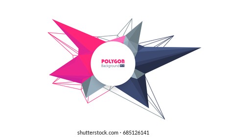 Abstract colorful geometric polygon background, can be used for wallpaper, template, poster, backdrop, book cover, brochure, leaflet, flyer, vector illustration