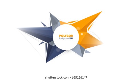Abstract colorful geometric polygon background, can be used for wallpaper, template, poster, backdrop, book cover, brochure, leaflet, flyer, vector illustration