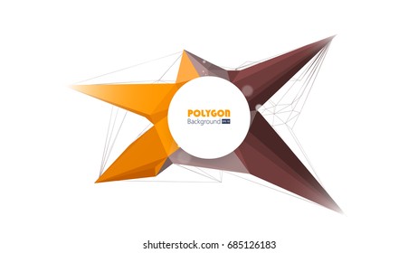 Abstract colorful geometric polygon background, can be used for wallpaper, template, poster, backdrop, book cover, brochure, leaflet, flyer, vector illustration