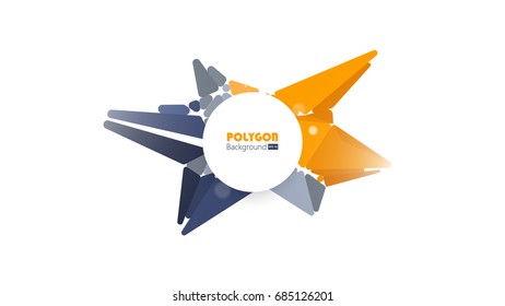 Abstract colorful geometric polygon background, can be used for wallpaper, template, poster, backdrop, book cover, brochure, leaflet, flyer, vector illustration