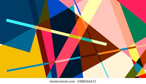 Abstract colorful geometric psychedelic background for summer