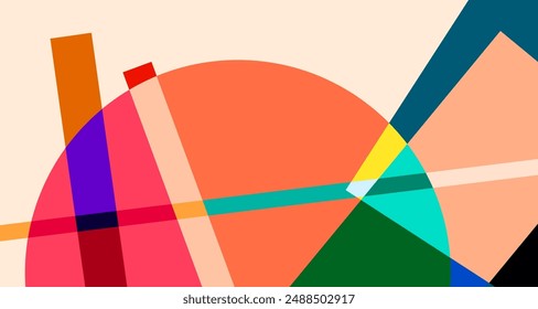 Abstract colorful geometric psychedelic pop art background